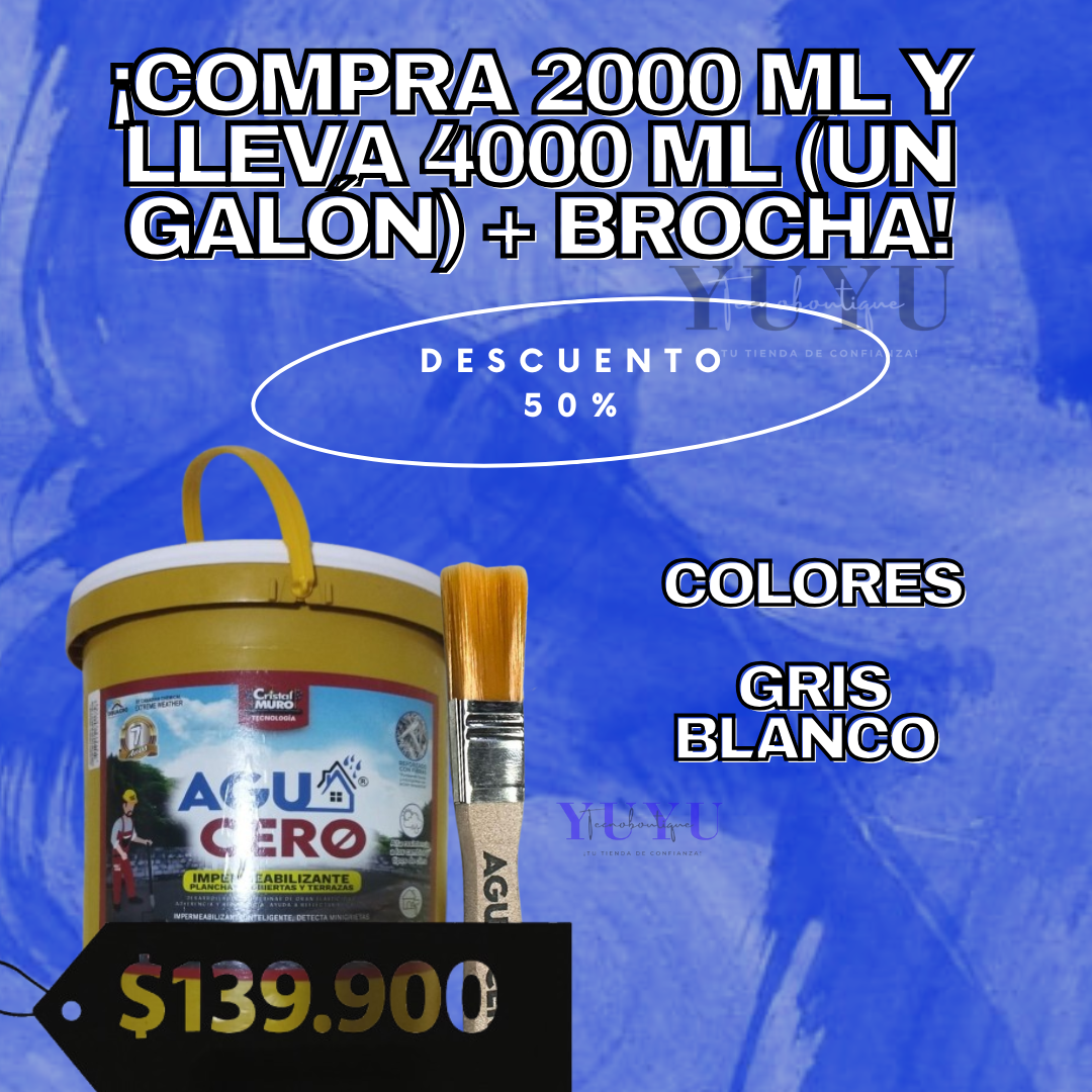 IMPERMEABILIZANTE AGUACERO + OBSEQUIO🎁💧