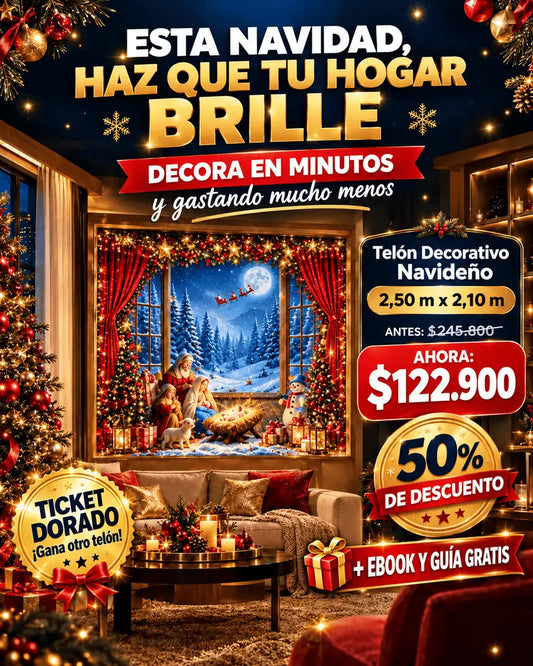 Telón Decorativo Navideño